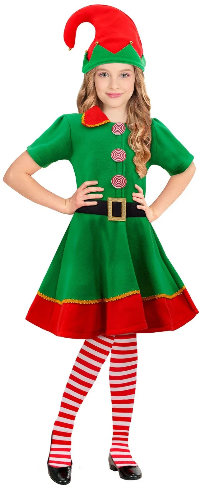 Disfraz de Elfa Ayudante de Santa Claus para Niña - Image 2