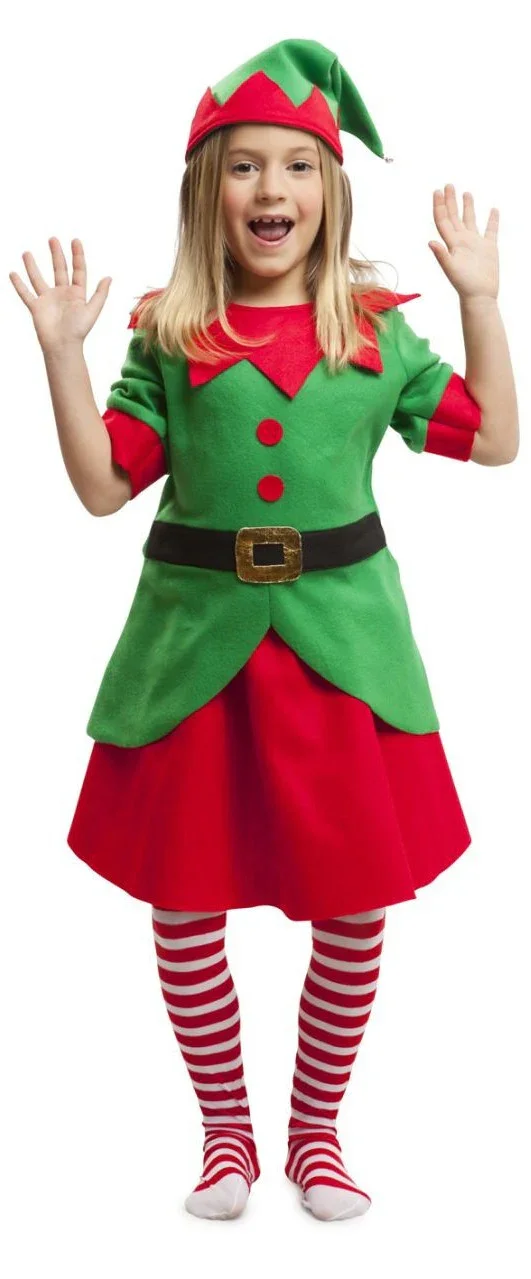 Disfraz de Elfa de Papá Noel para Niña - Image 4