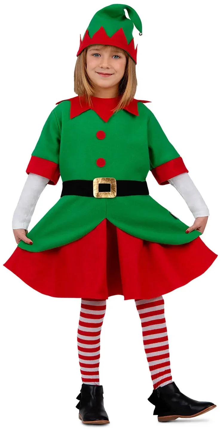 Disfraz de Elfa de Papá Noel para Niña - Image 6