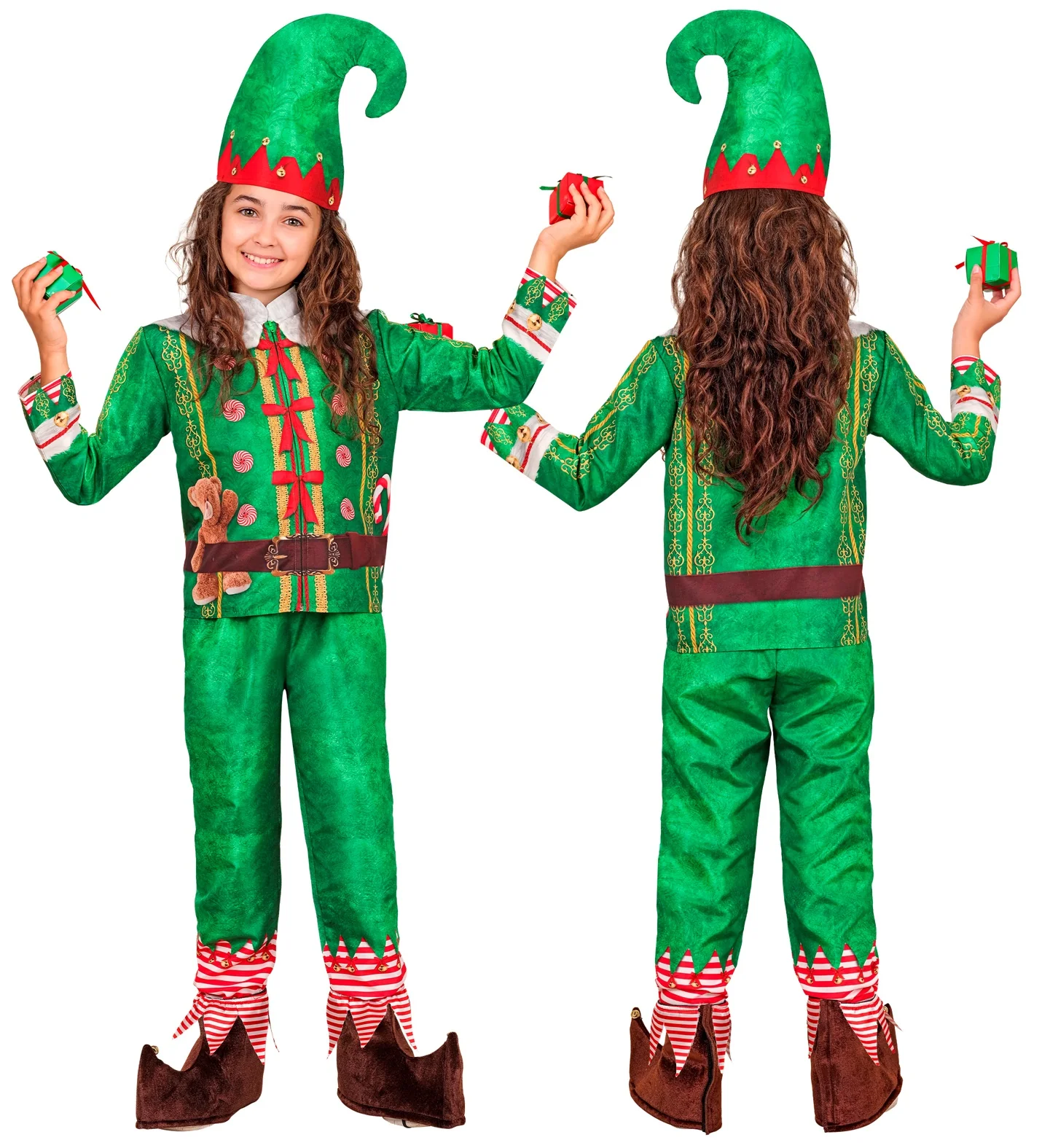 Disfraz de Elfo Ayudante de Papá Noel Infantil - Image 3