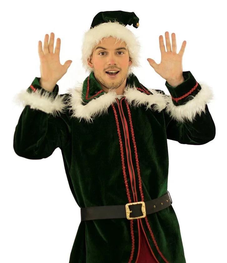 Disfraz de Elfo de Navidad Premium para Hombre - Image 3