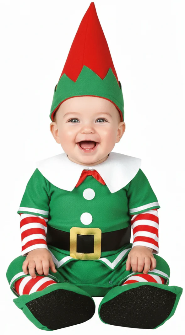 Disfraz de Elfo Navideño para Bebé