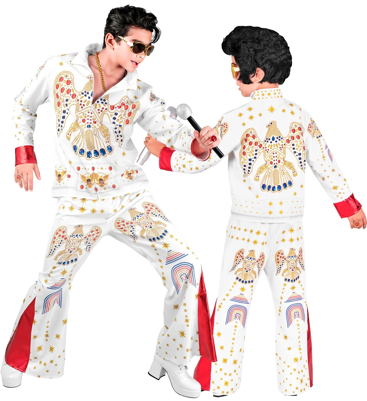 Disfraz de Elvis Presley Blanco para Niño - Image 4