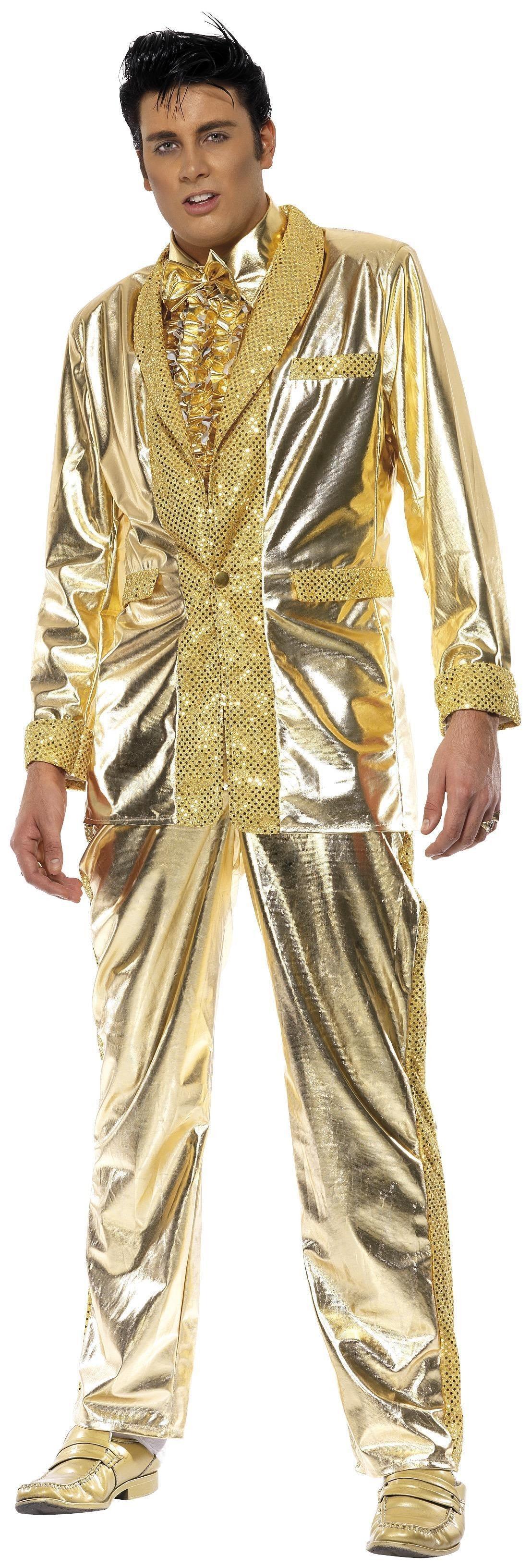 Disfraz de Elvis Presley Dorado para Hombre