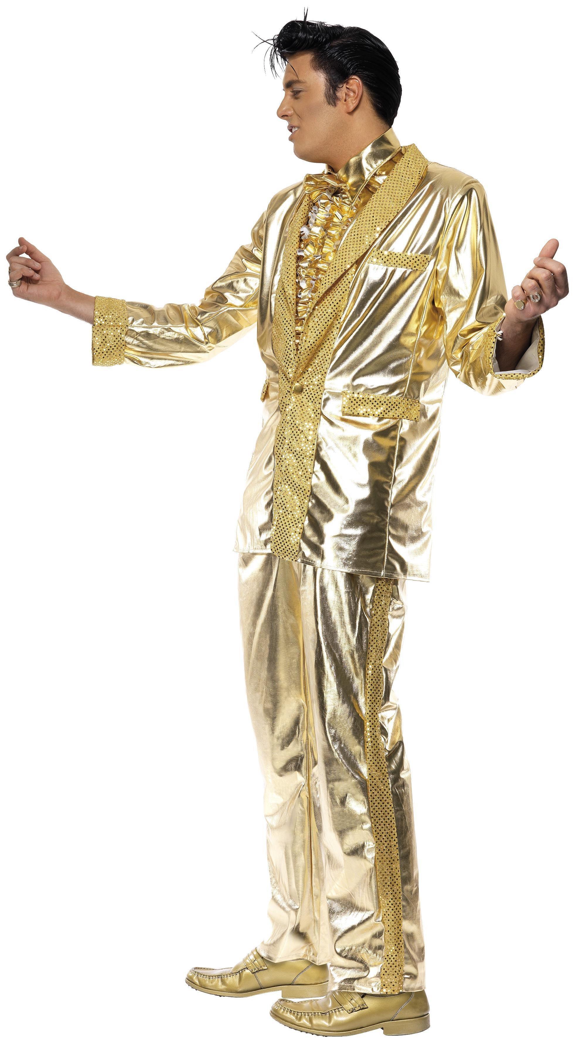 Disfraz de Elvis Presley Dorado para Hombre - Image 3