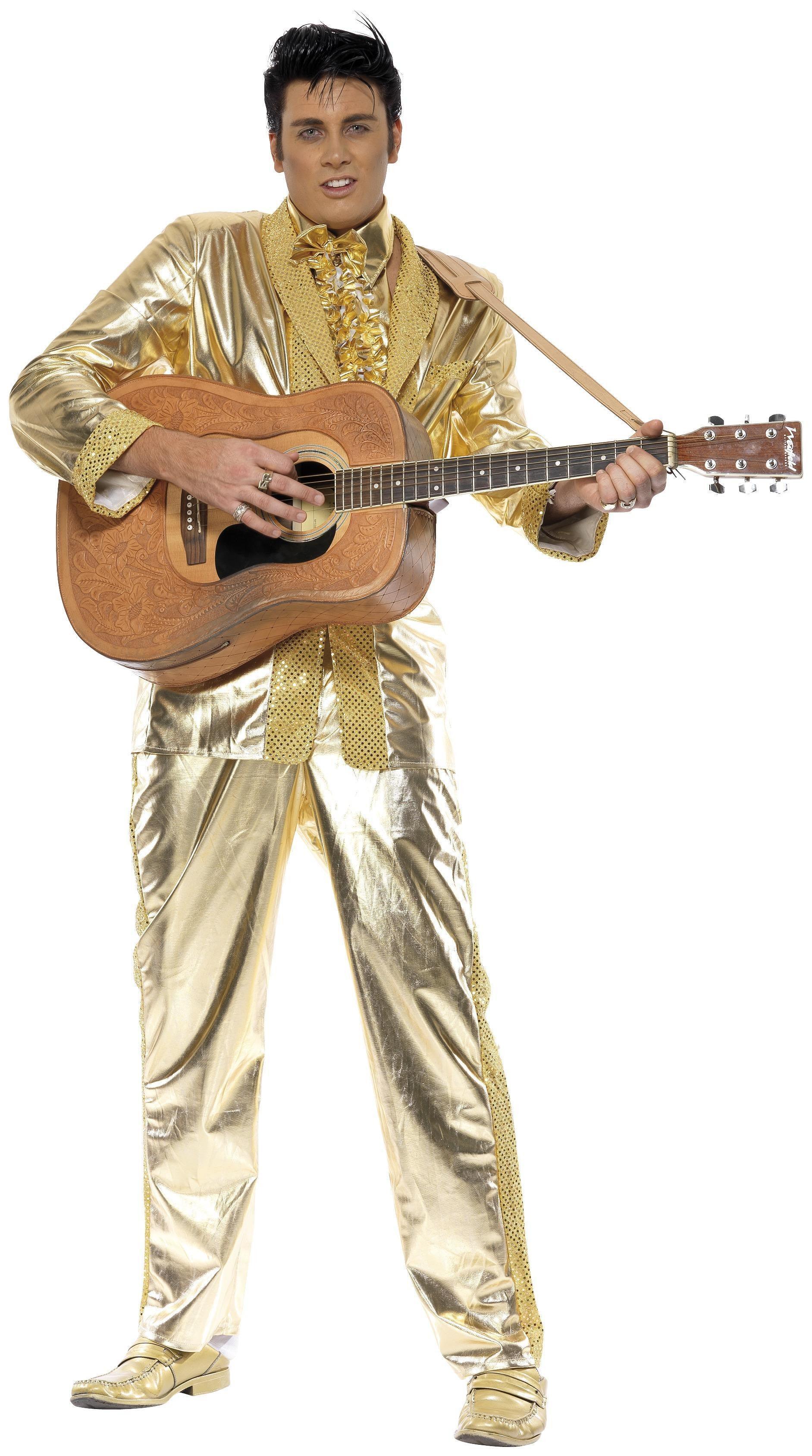 Disfraz de Elvis Presley Dorado para Hombre - Image 4