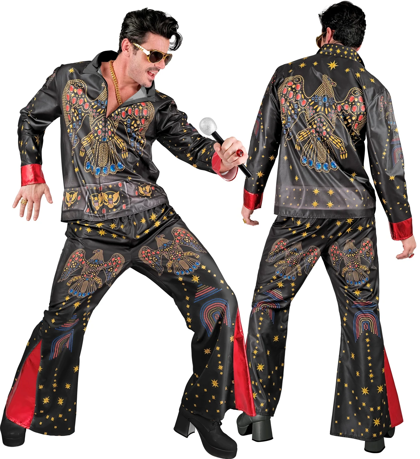 Disfraz de Elvis Presley Negro para Hombre - Image 4