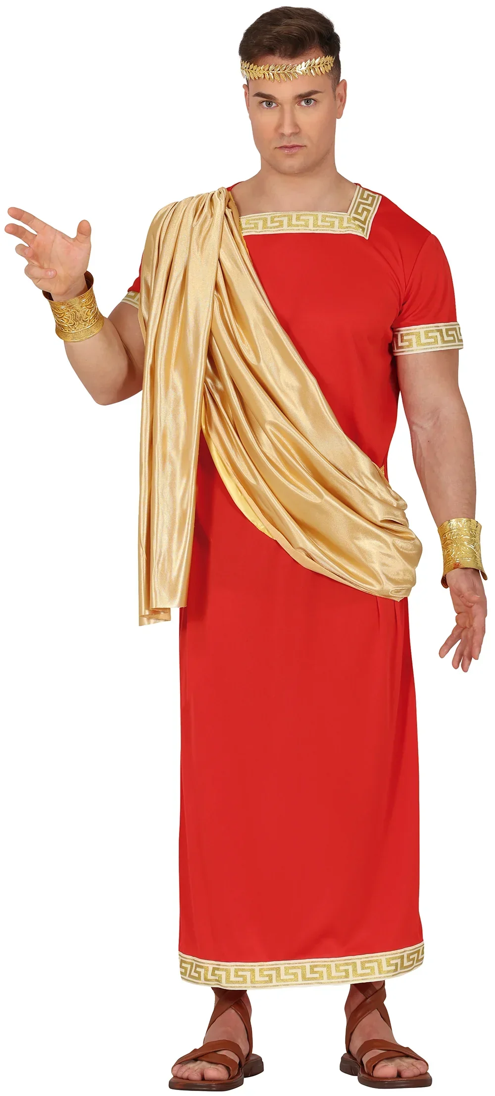 Disfraz de Emperador Romano Rojo para Hombre