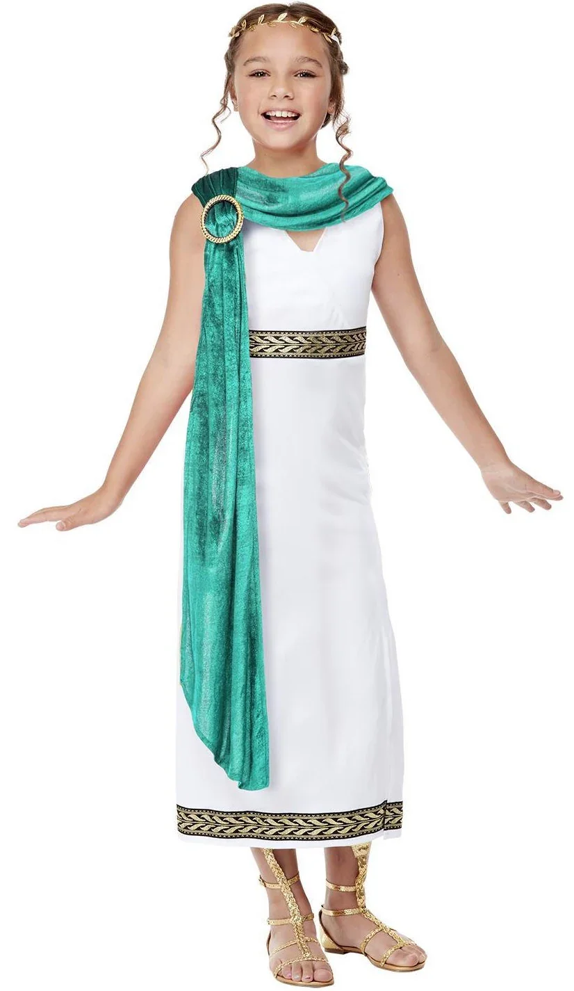 Disfraz de Emperatriz Romana con Toga para Niña - Image 2