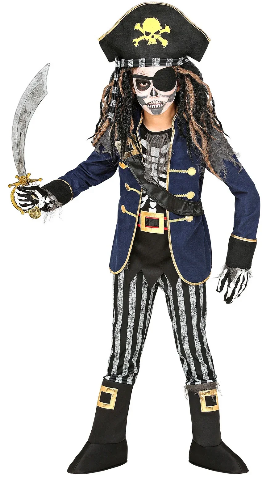 Disfraz de Capitán Pirata Esqueleto para Niño - Image 2