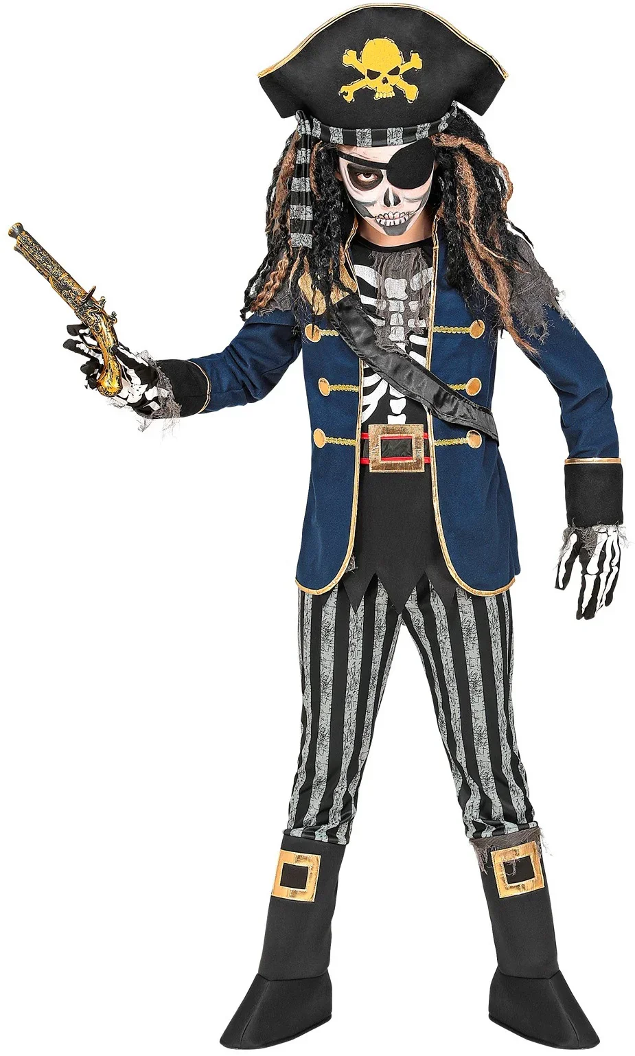Disfraz de Capitán Pirata Esqueleto para Niño - Image 3
