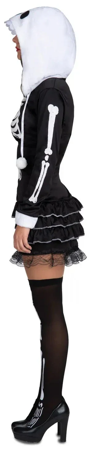Disfraz de Esqueleto con Capucha para Mujer - Image 3