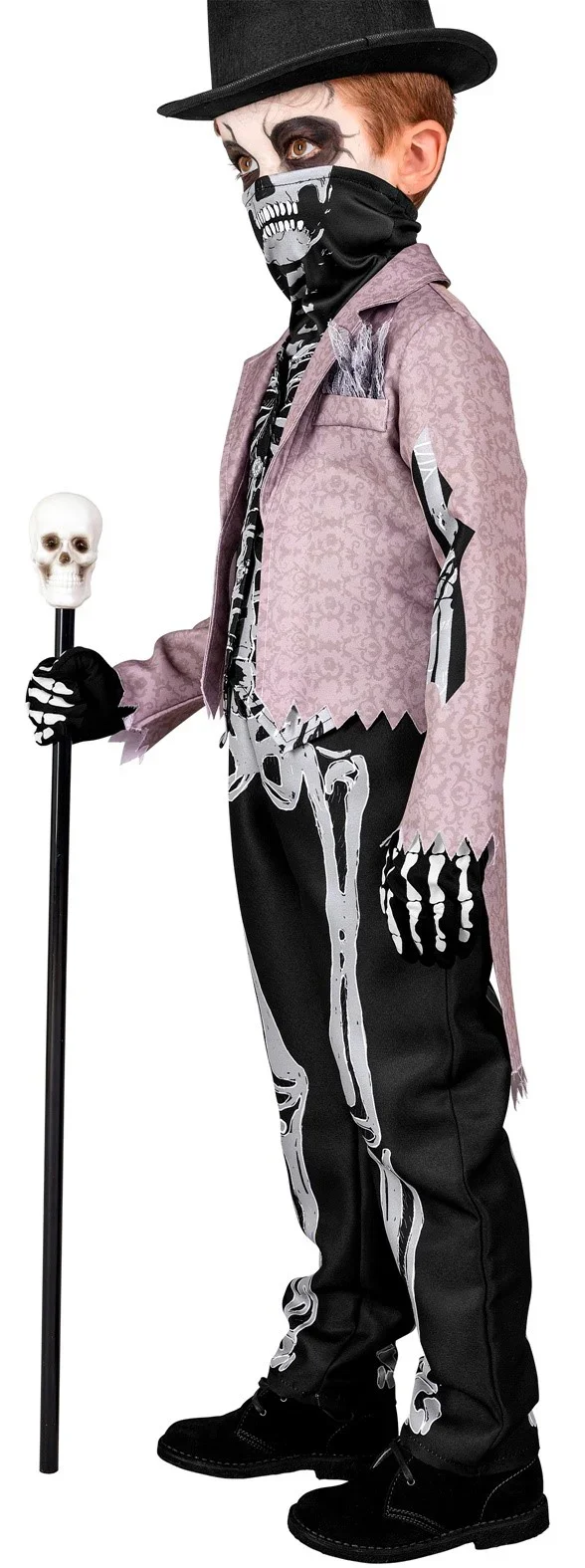 Disfraz de Esqueleto Elegante con Frac para Niño - Image 3