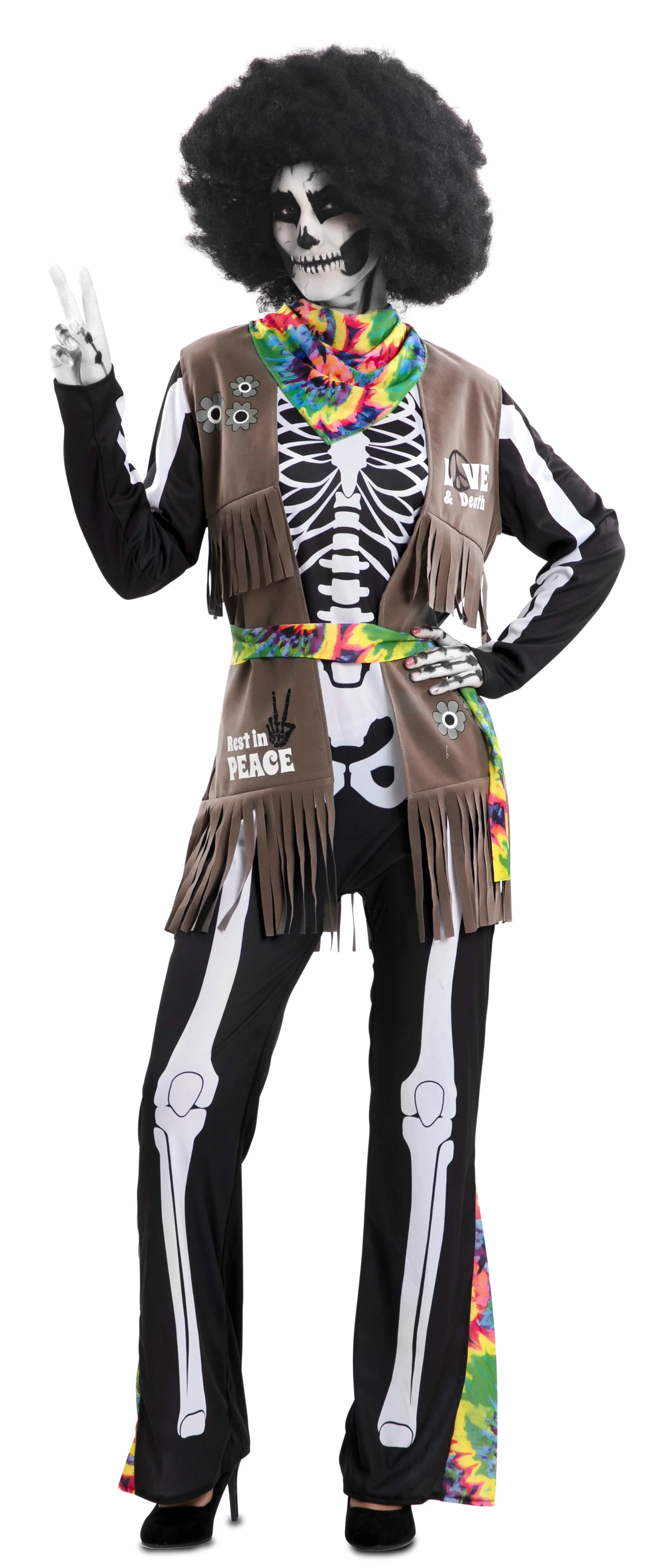 Disfraz de Esqueleto Hippie para Adulto - Image 2