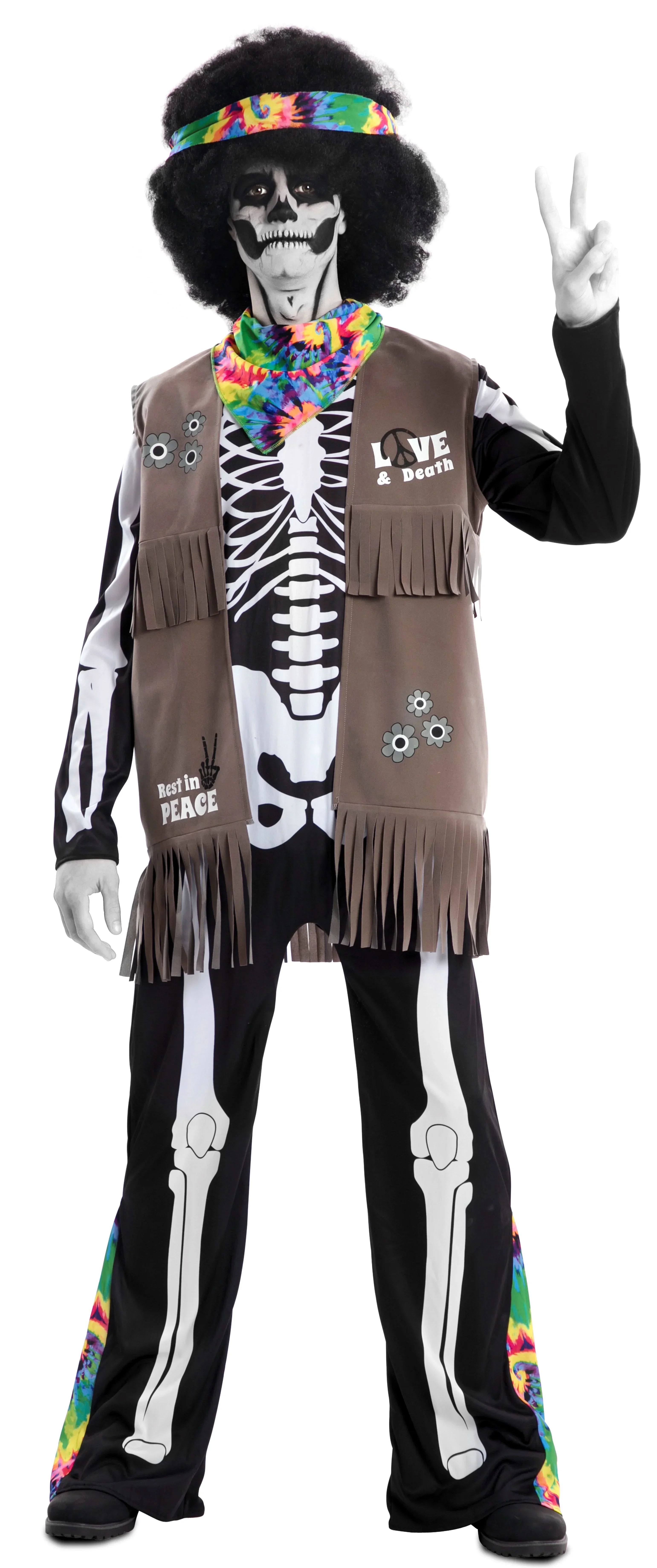 Disfraz de Esqueleto Hippie para Adulto - Image 4