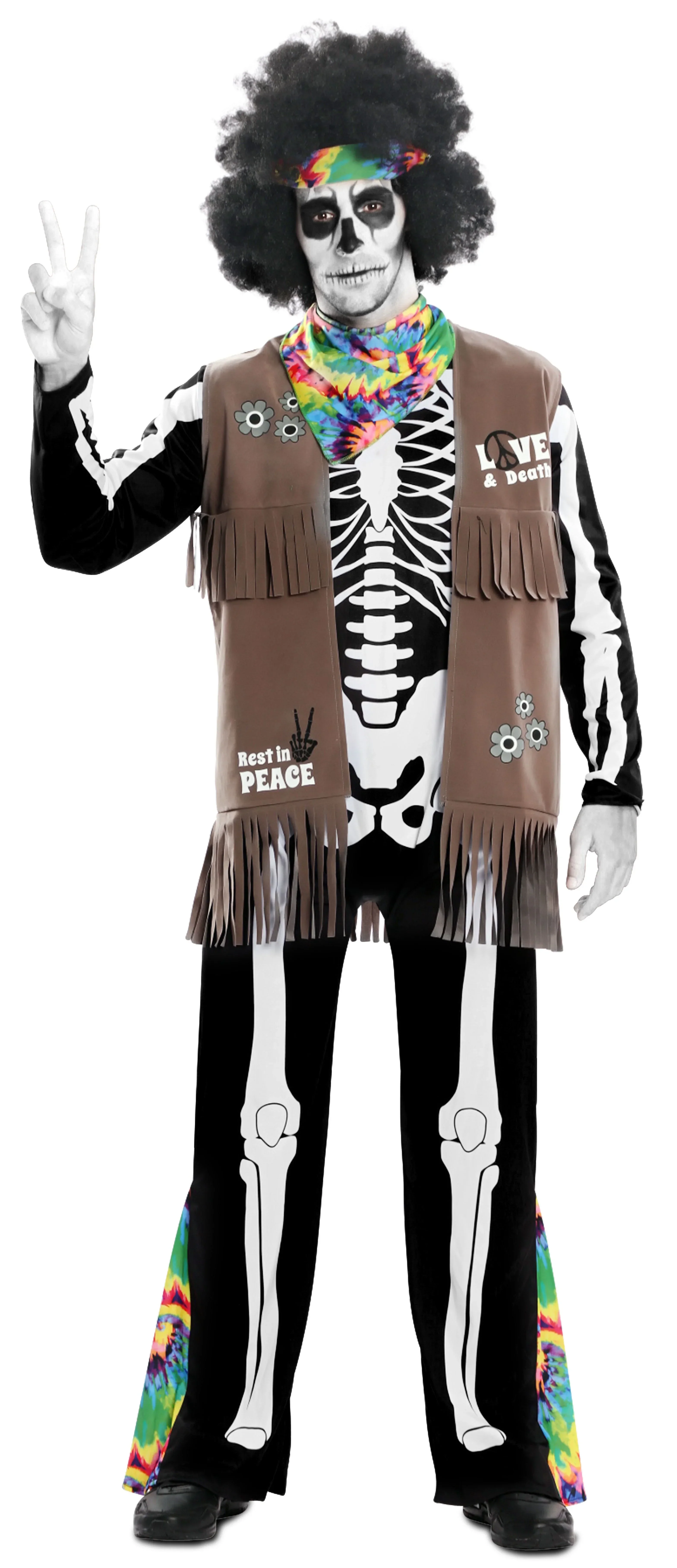 Disfraz de Esqueleto Hippie para Adulto - Image 9