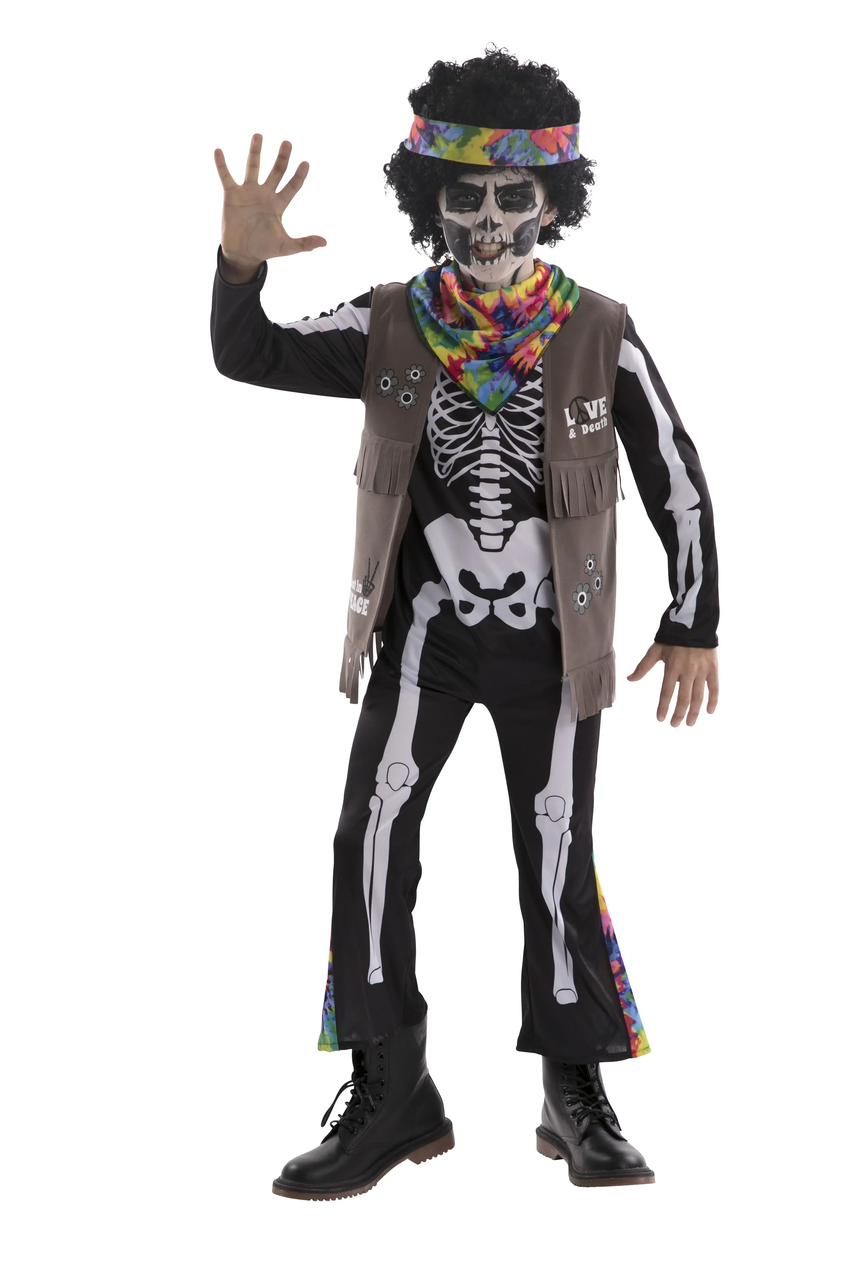 Disfraz de Esqueleto Hippie Infantil - Image 6