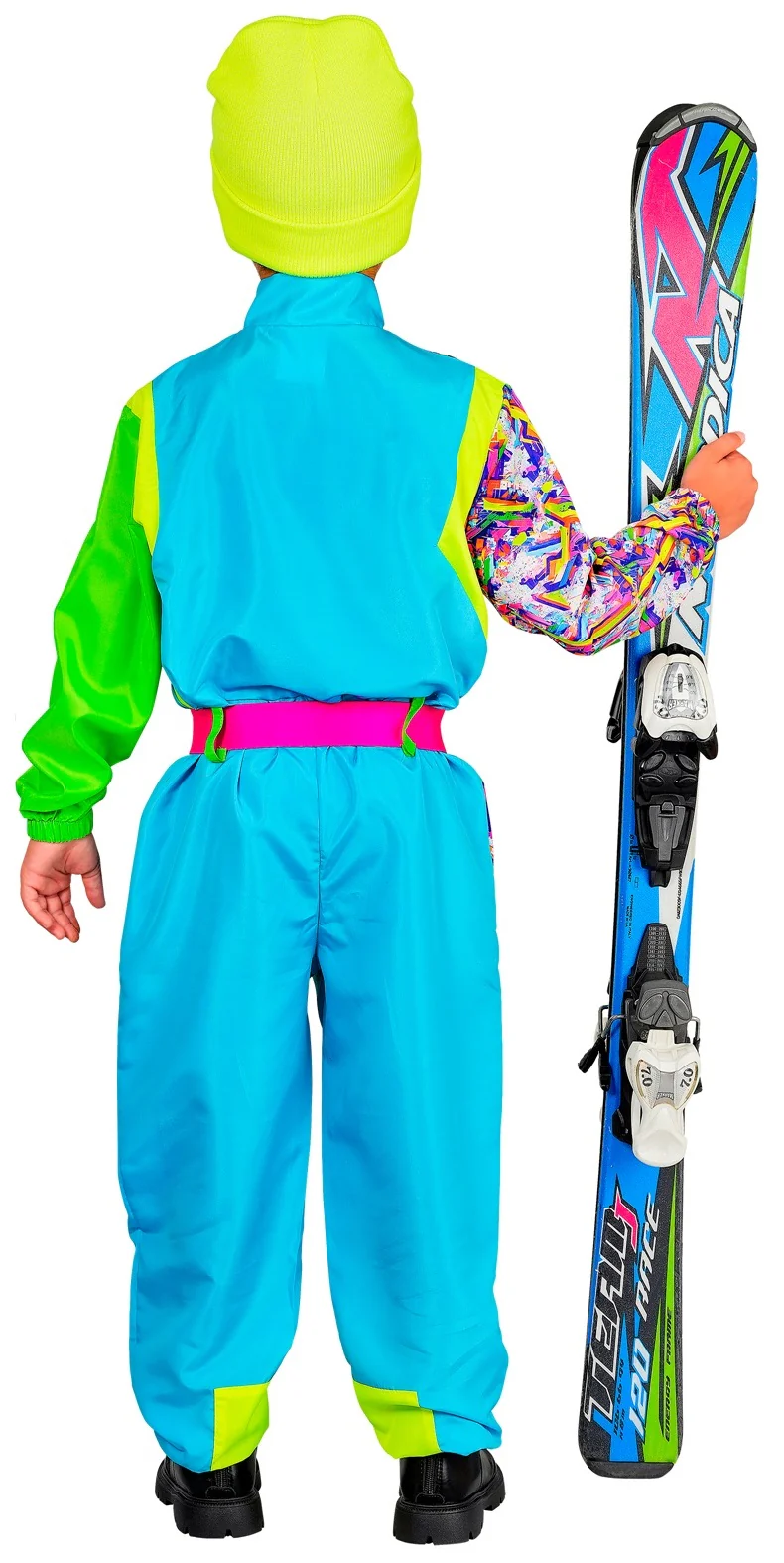 Disfraz de Esquiador Azul y Verde Neón Infantil - Image 3