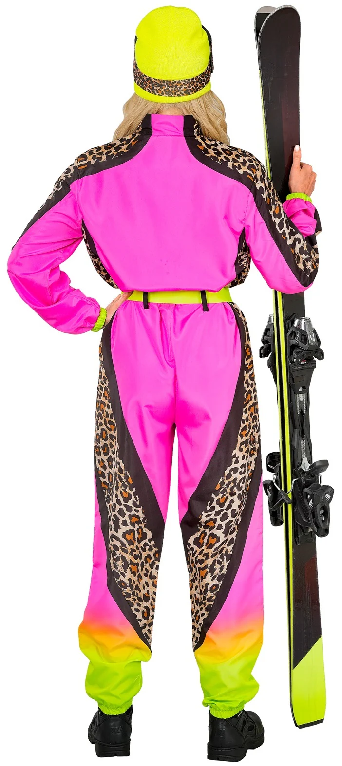 Disfraz de Esquiadora Leopardo y Rosa Neón para Mujer - Image 2