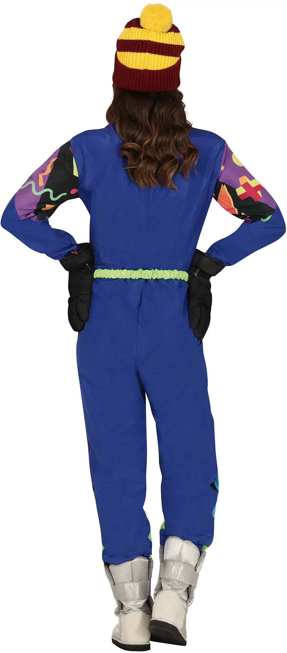 Disfraz de Esquiadora Años 80 Azul para Mujer - Image 2
