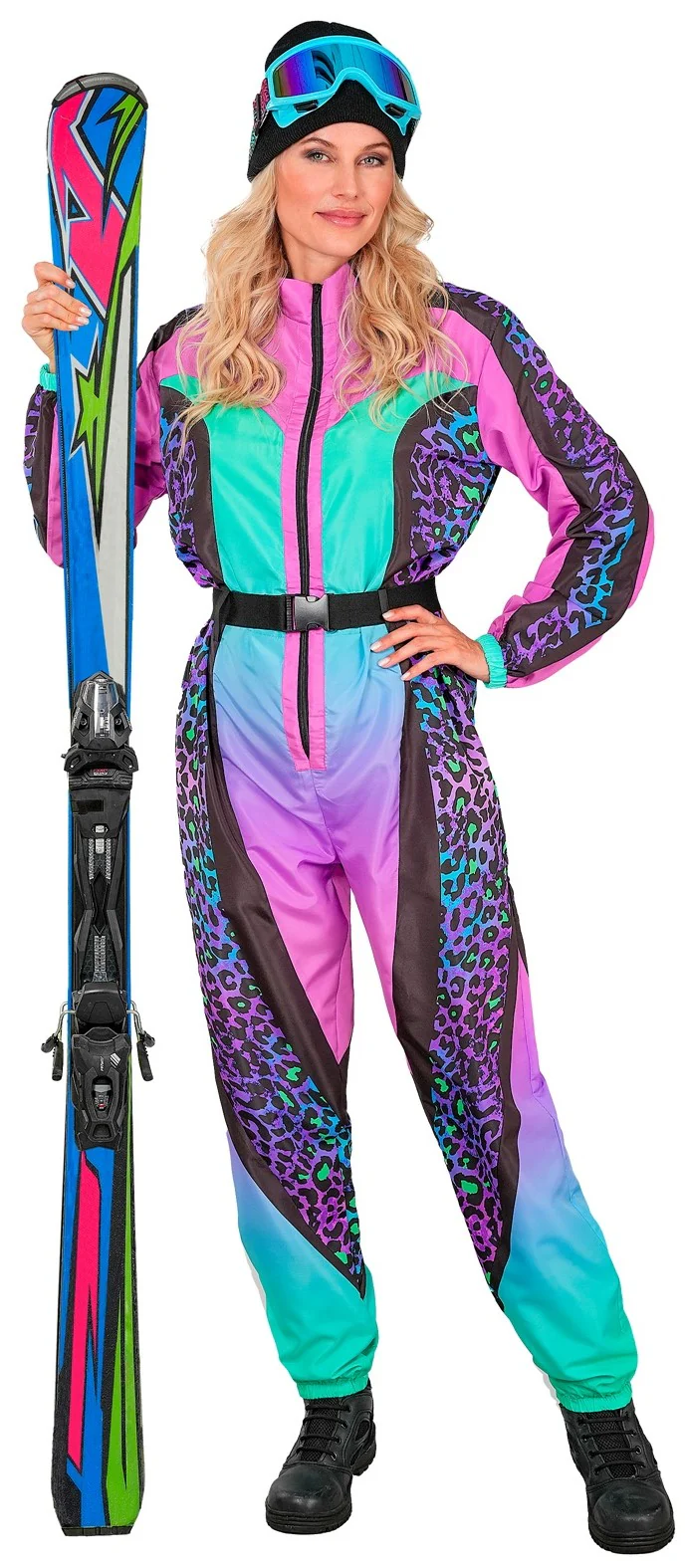 Disfraz de Esquiadora Leopardo Multicolor para Mujer