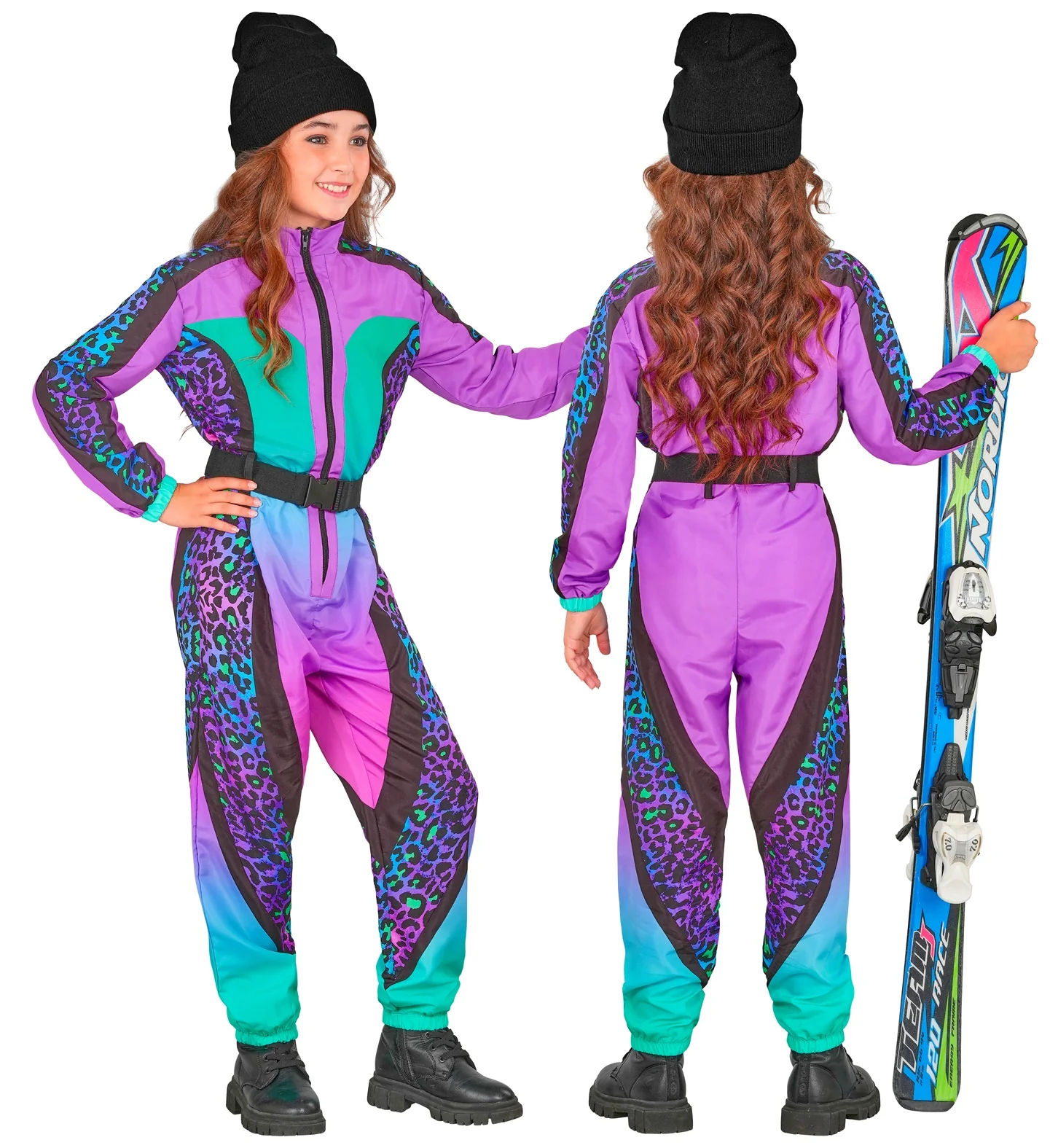 Disfraz de Esquiadora Leopardo Multicolor para Niña - Image 2