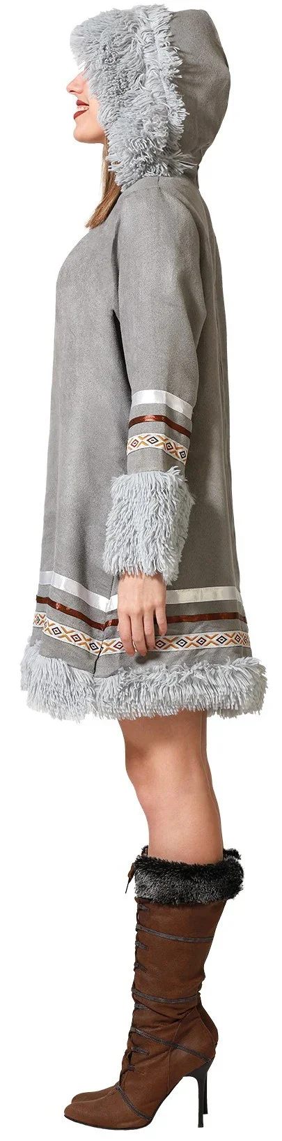 Disfraz de Esquimal Gris para Mujer - Image 3