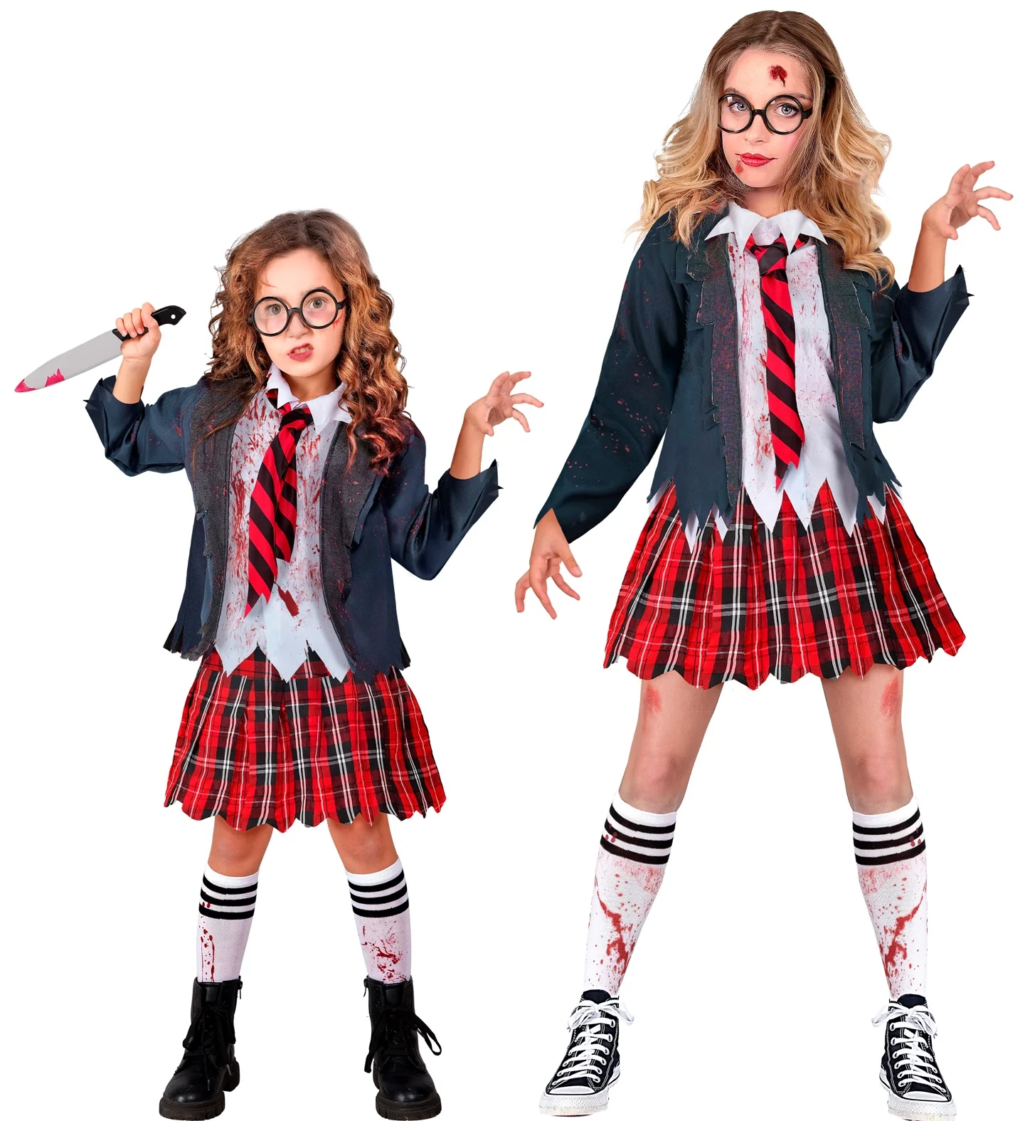 Disfraz de Estudiante Zombie para Niña