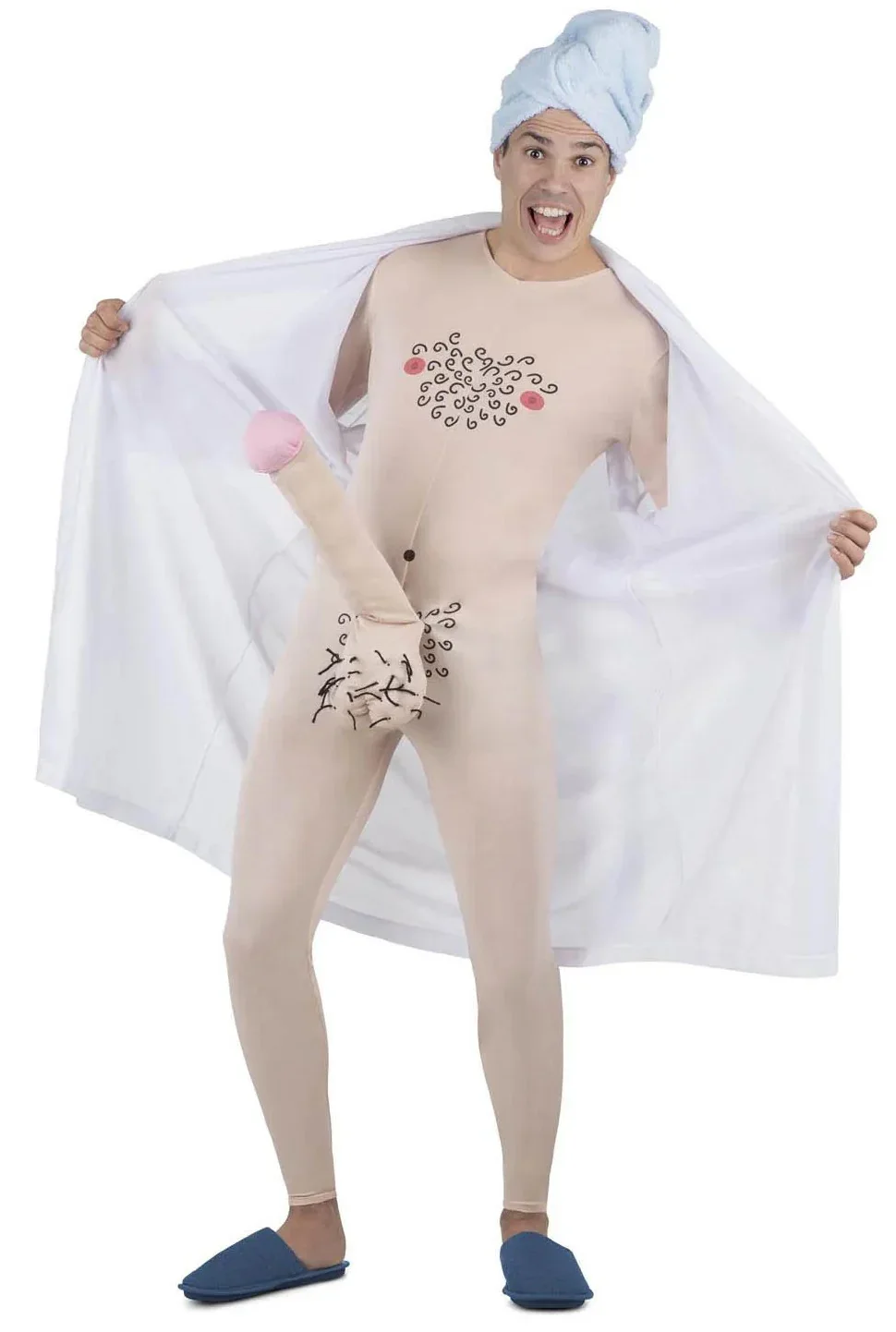 Disfraz de Exhibicionista en Albornoz para Hombre