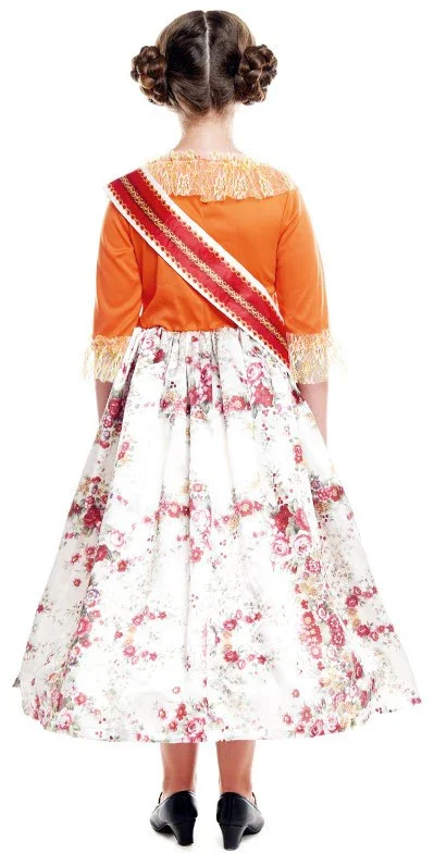 Disfraz de Fallera Naranja para Niña - Image 2