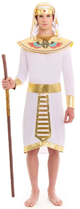 Disfraz de Faraón Egipcio Blanco para Hombre