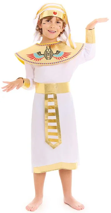 Disfraz de Faraón Egipcio Blanco para Niño