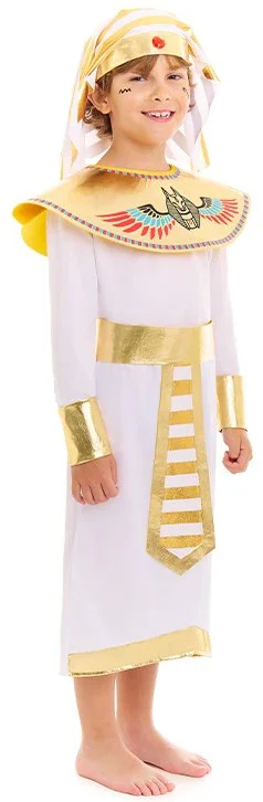 Disfraz de Faraón Egipcio Blanco para Niño - Image 3