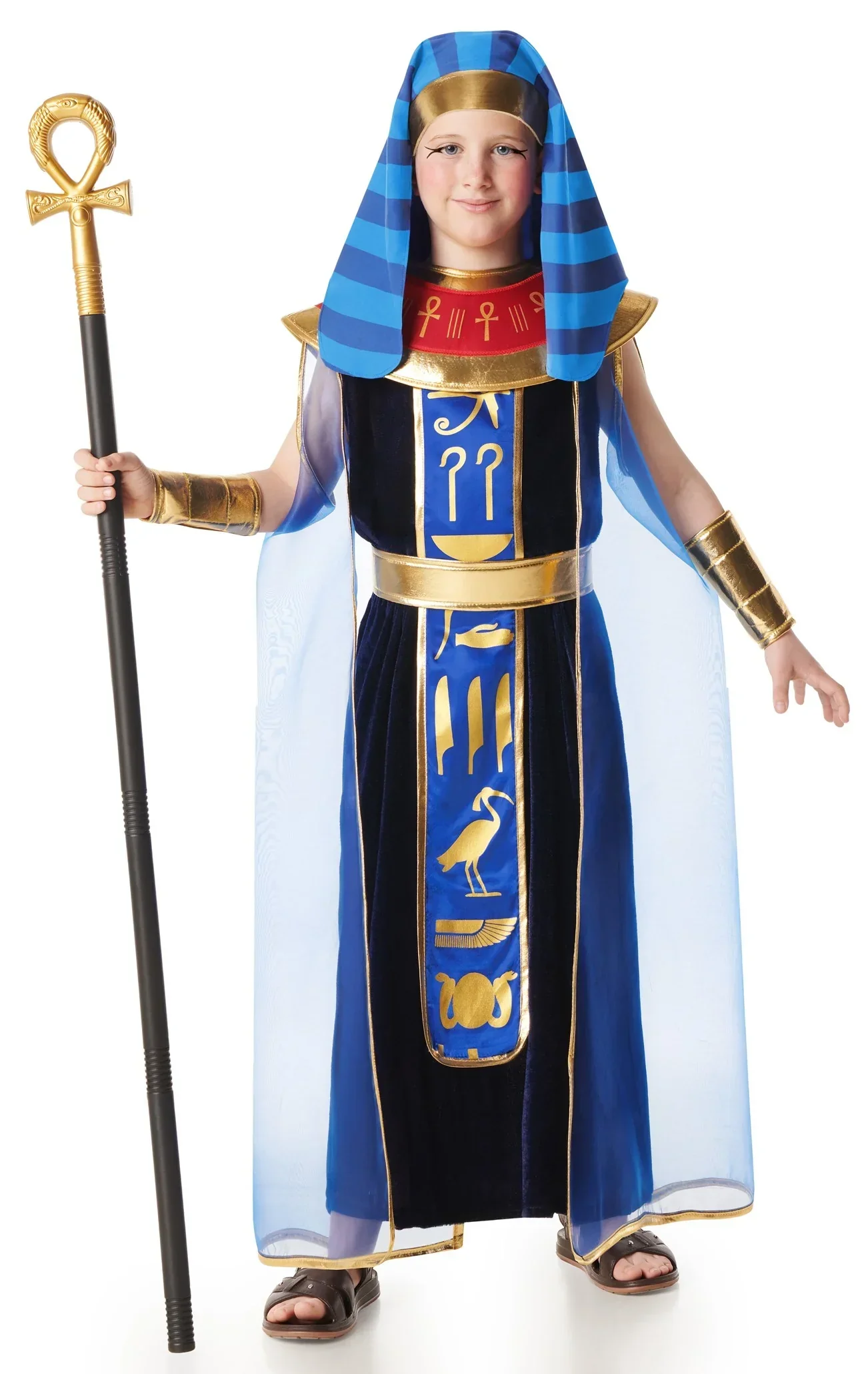 Disfraz de Faraón Egipcio Elegante Azul para Niño