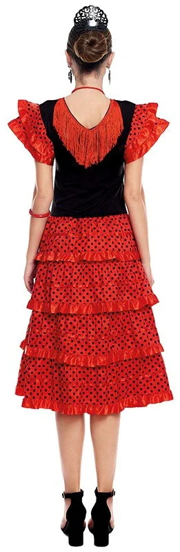 Disfraz de Flamenca Negro y Rojo para Mujer - Image 2