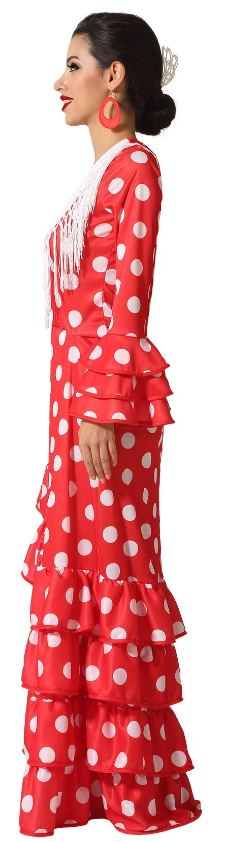 Disfraz de Flamenca Rojo para Adulto - Image 3