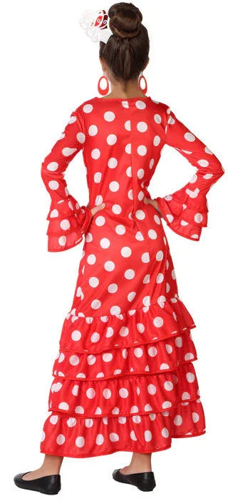 Disfraz de Flamenca Rojo Infantil - Image 2