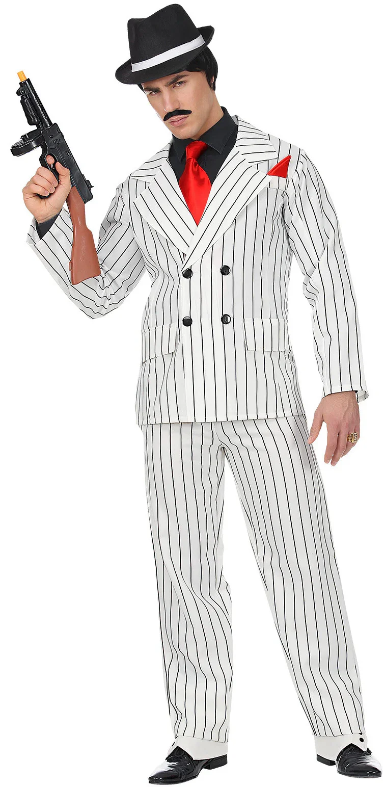 Disfraz de Gangster de la Mafia Blanco para Hombre - Image 4