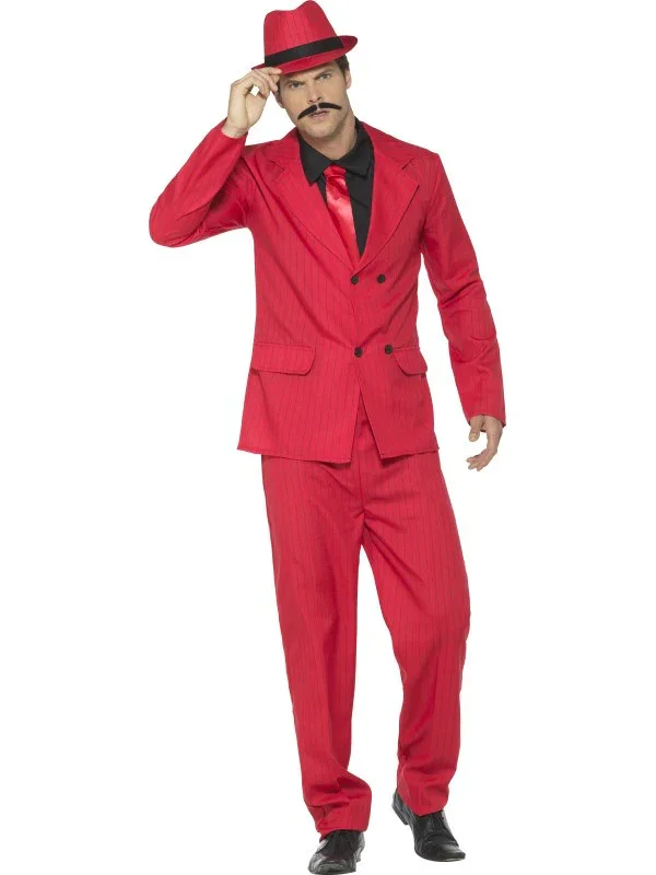 Disfraz de Gangster Rojo para Hombre - Image 3