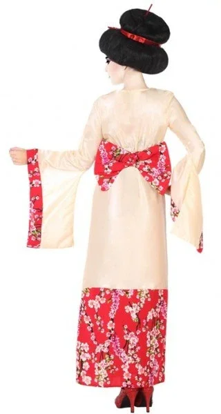 Disfraz de Geisha Japonesa con Flores para Mujer - Image 2