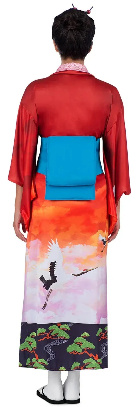 Disfraz Geisha Kimono Paisaje para Mujer - Image 4