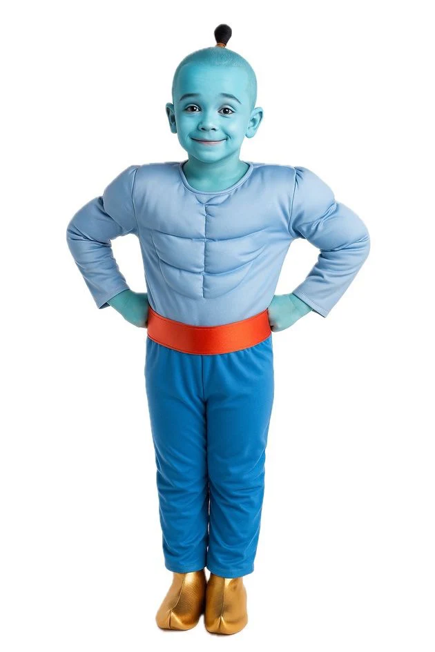 Disfraz de Genio Azul para Niño