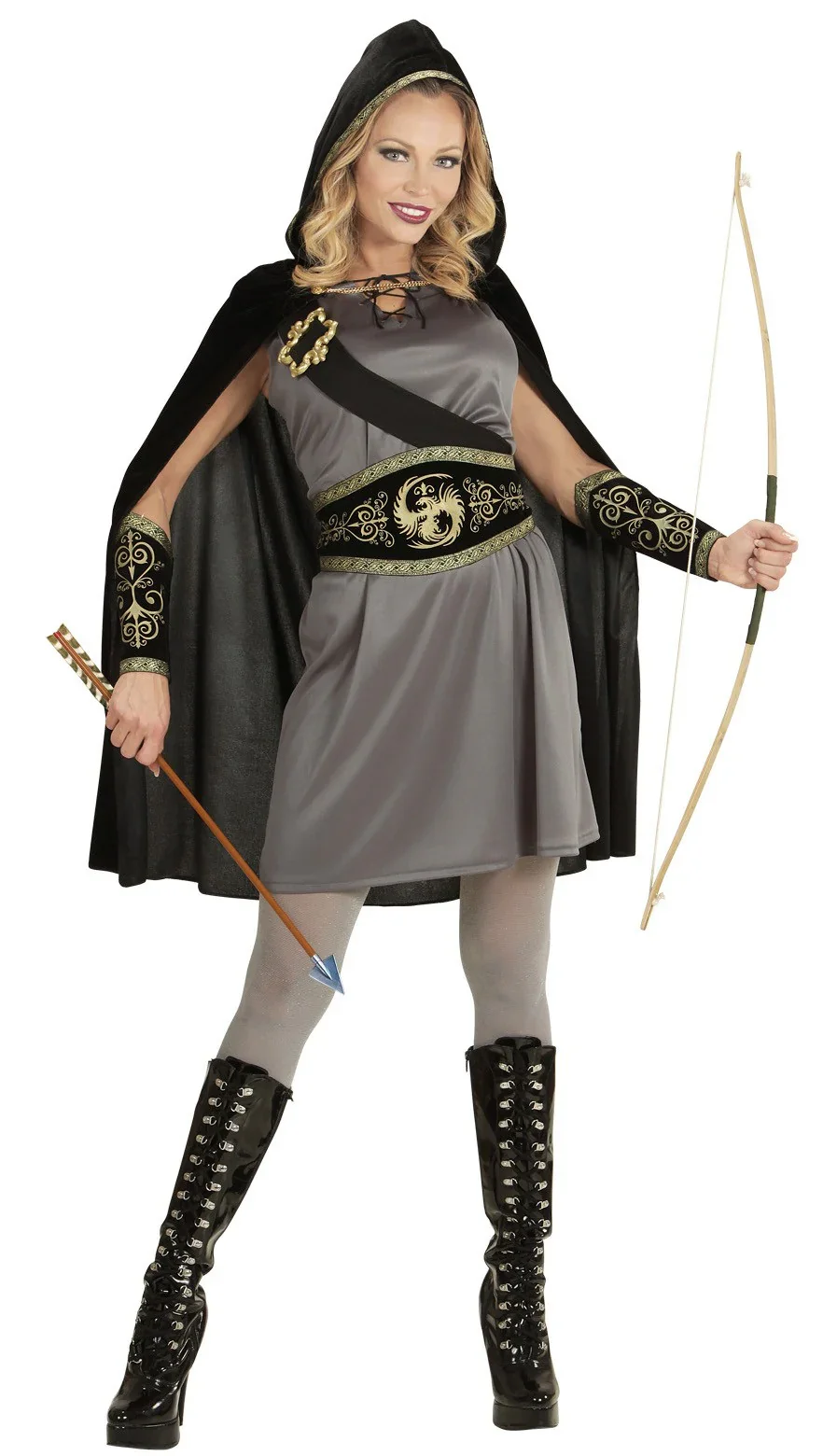 Disfraz de Guerrera Medieval Corto para Mujer - Image 4