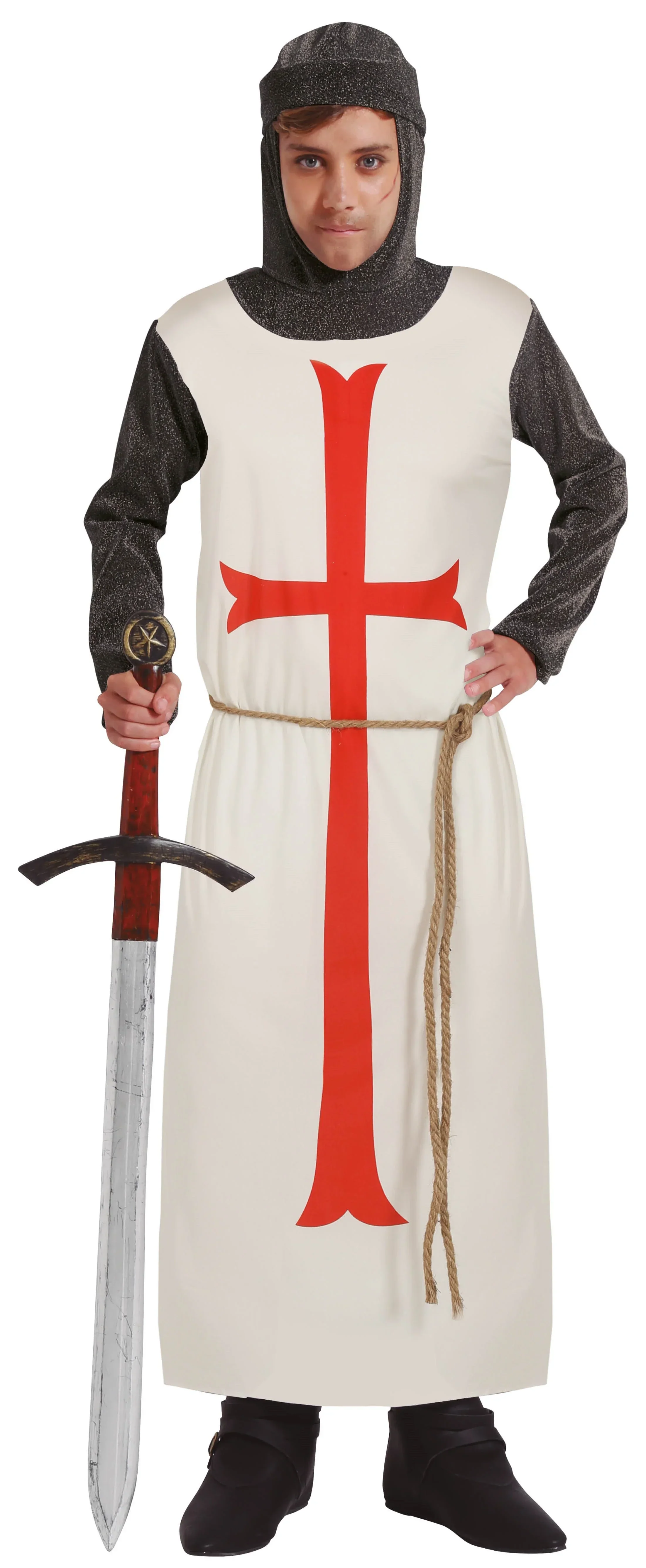 Disfraz de Guerrero Medieval Templario para Niño - Image 2
