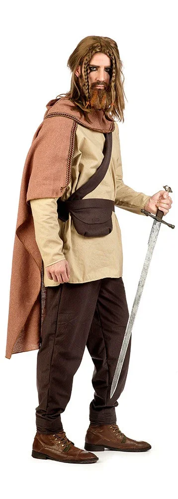 Disfraz de Guerrero Vikingo con Capa para Hombre - Image 3