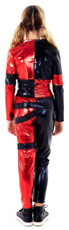 Disfraz de Harley Villana Negro y Rojo para Niña - Image 2