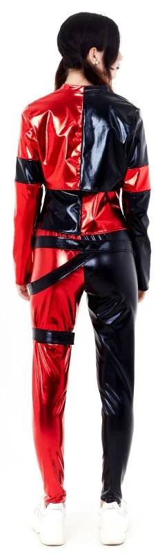 Disfraz de Harley Villana Rojo y Negro para Mujer - Image 2