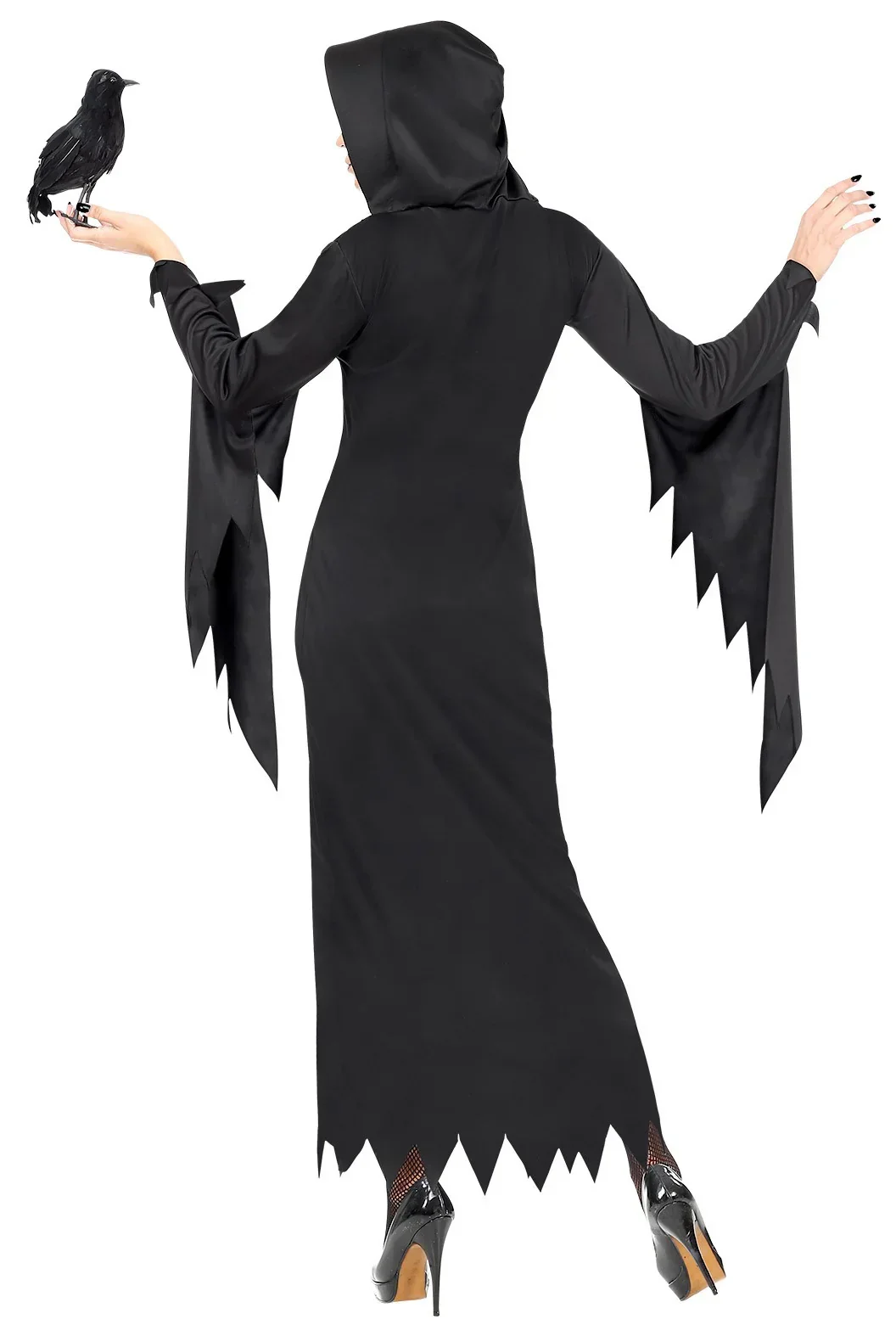 Disfraz de La Muerte con Túnica Negra para Mujer - Image 2