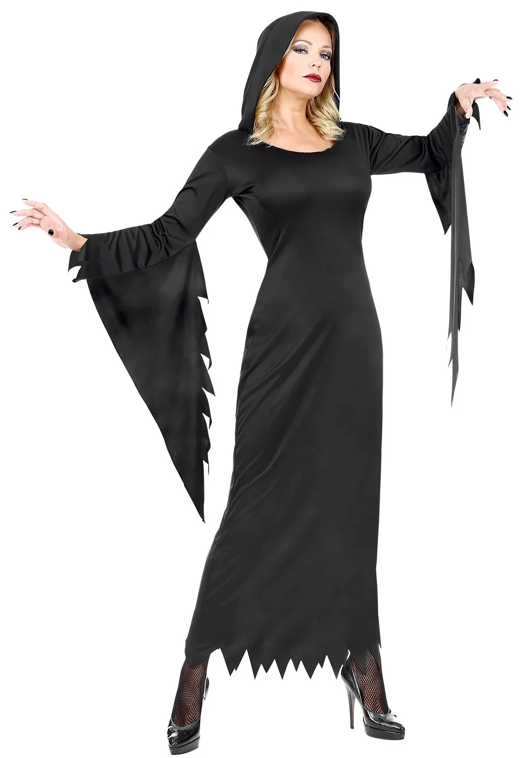 Disfraz de La Muerte con Túnica Negra para Mujer - Image 4