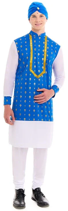 Disfraz de Hindú Bollywood Azul para Hombre